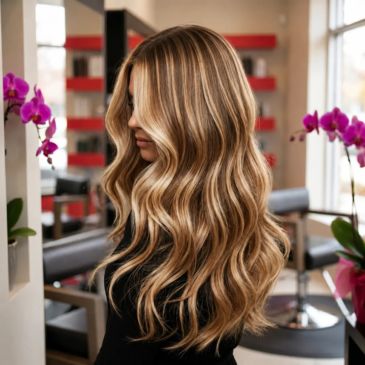 Balayage hair styling at The Look Hair Salon
